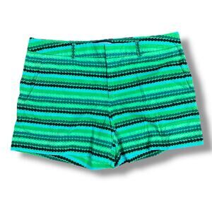Banana Republic x Marimekko Hampton Shorts‎ 12 Green Geometric Cotton Stretch